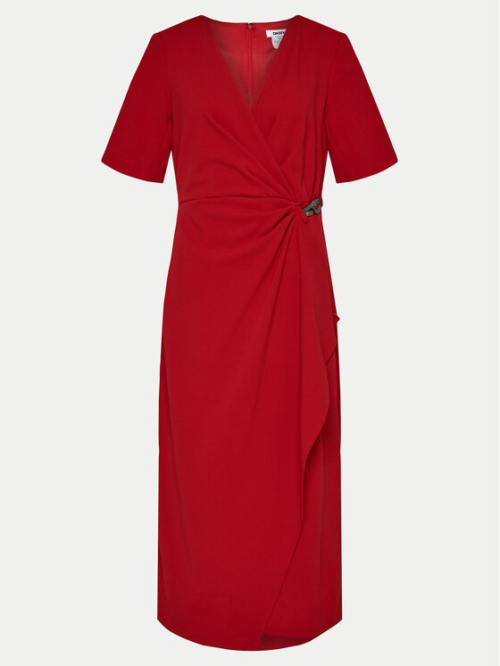 DKNY DKNY Kokteilinė suknelė DD4H1B66 Raudona Slim Fit