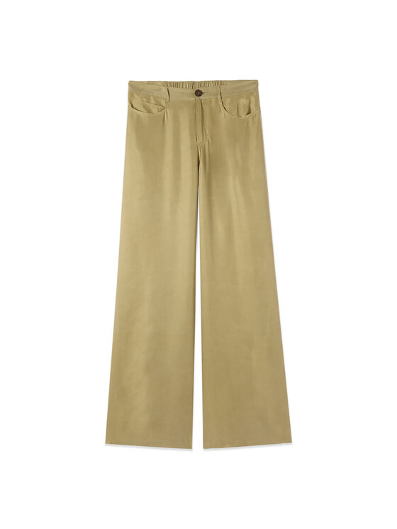 Oltre Oltre Pantaloni di tessuto P00PR009198N025 Verde Baggy Fit