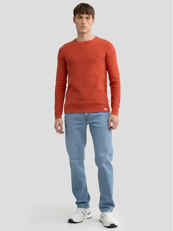 BIG STAR BIG STAR Sweter NEILON Pomarańczowy Basic Fit