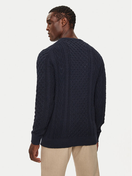 INDICODE INDICODE Pulover Belinski 35-380 Bleumarin Regular Fit