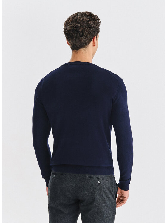 Pako Lorente Pako Lorente Sweter P25WN-2X-033 Granatowy Classic Fit