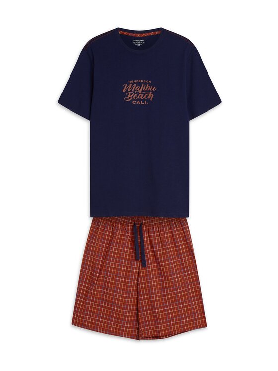 Henderson Henderson Pyžamo 42622 Tmavomodrá Regular Fit