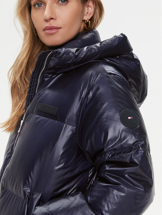 Tommy Hilfiger Tommy Hilfiger Μπουφάν πουπουλένιο New York Gloss WW0WW40836 Σκούρο μπλε Relaxed Fit