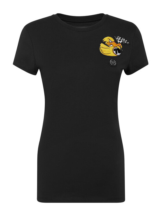 PHILIPP PLEIN PHILIPP PLEIN T-Shirt 24601 Czarny Skin Tight Fit