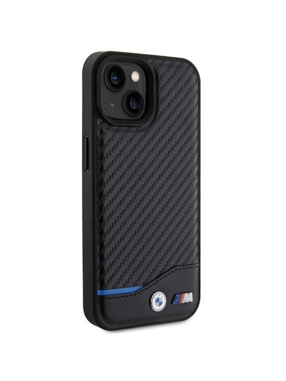 BMW Motorsport BMW Motorsport Etui na telefon Leather Carbon Czarny