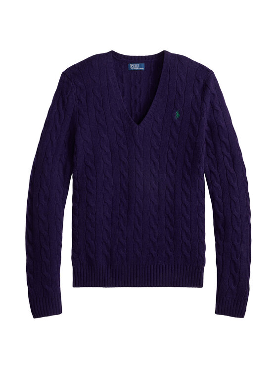Polo Ralph Lauren Polo Ralph Lauren Sweter 211971866010 Fioletowy Slim Fit