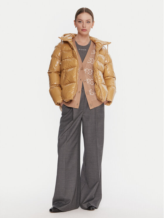 PINKO PINKO Giubbotto invernale Eleodoro 101597 A2P7 Beige Regular Fit