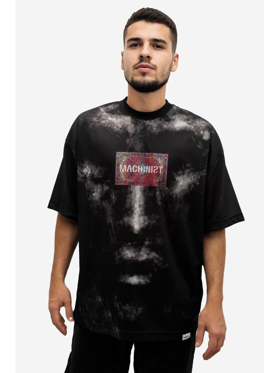 Machinist Machinist T-Shirt Koszulka Z Krótkim Rękawem Oversize Czarna Machinist No Need No Time L Czarny Oversize