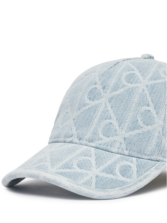 Calvin Klein Calvin Klein Kepurė su snapeliu Aop Jacquard Denim Bb Cap LV04F5069G Mėlyna