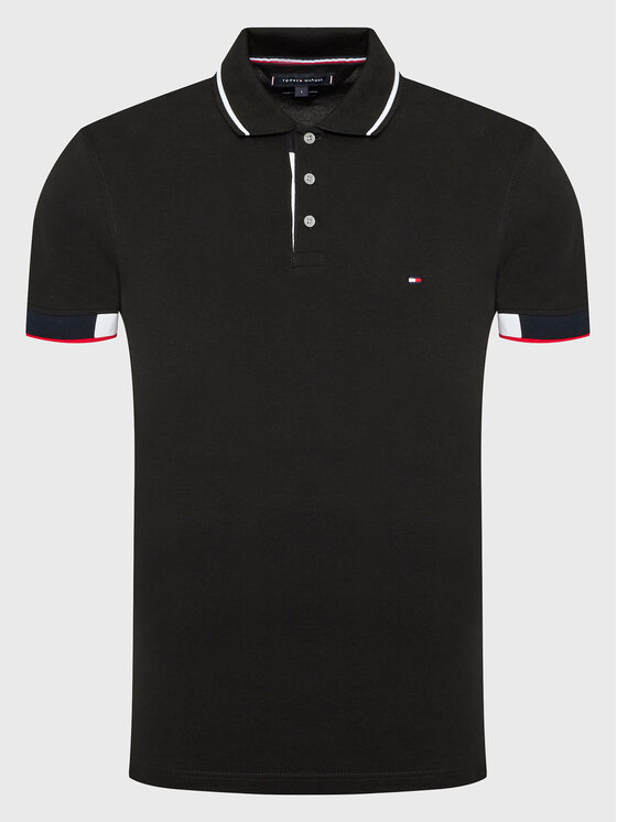 Tommy Hilfiger Tommy Hilfiger Polo särk MW0MW25734 Must Slim Fit