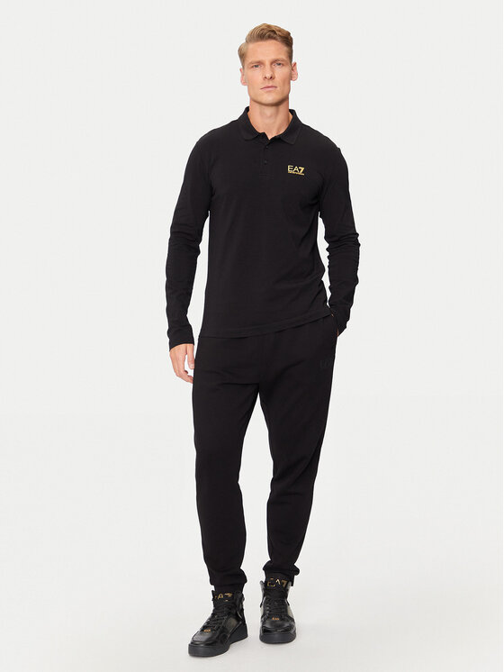 EA7 Emporio Armani EA7 Emporio Armani Polokošile 8NPF15 PJVQZ 0208 Černá Regular Fit