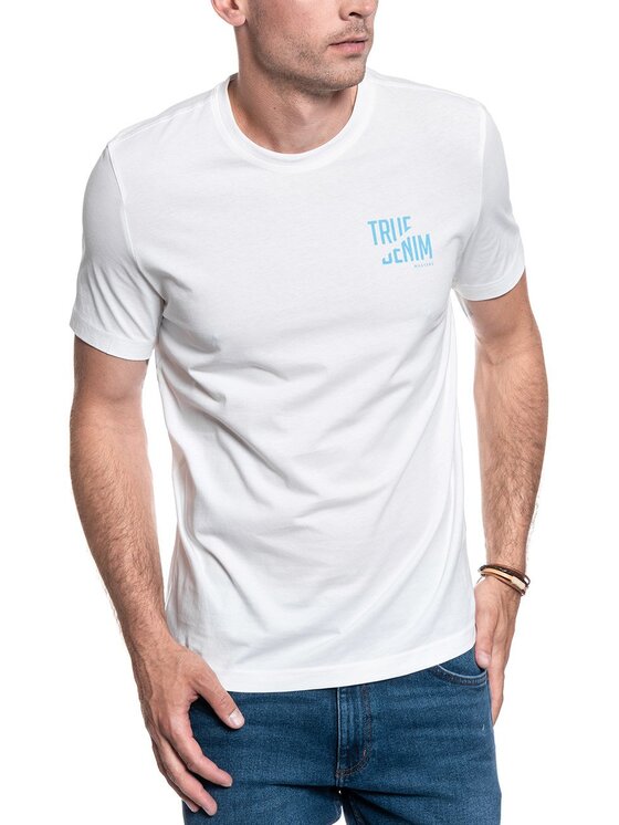 Mustang Mustang T-Shirt ALEX C PRINT Biały Regular Fit