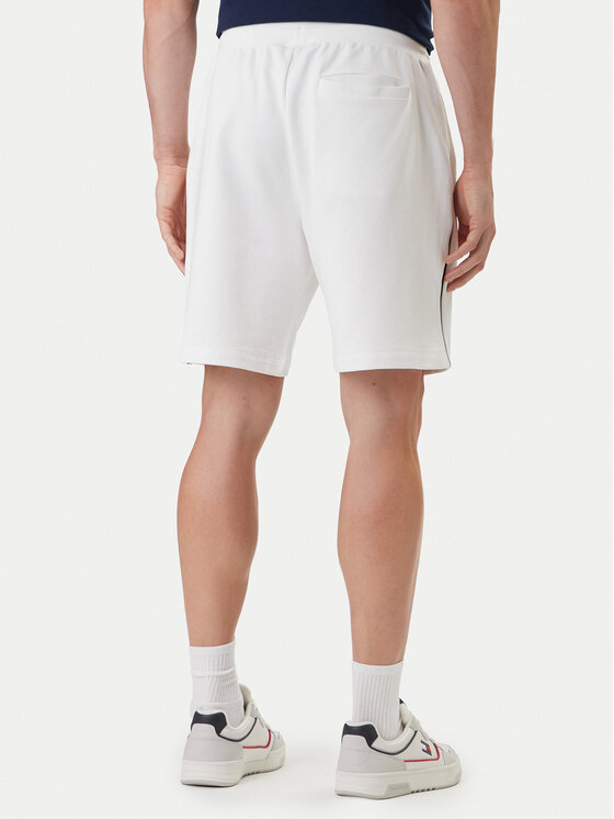 Tommy Hilfiger Tommy Hilfiger Športne kratke hlače Global Stripe MW0MW42883 Bela Regular Fit