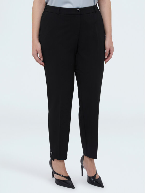 Fiorella Rubino Fiorella Rubino Spodnie materiałowe P009L002299N033 Czarny Regular Fit