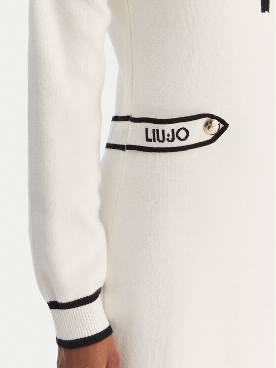 Liu Jo Sport Liu Jo Sport Rochie tricotată TF5251 MS59L Écru Regular Fit
