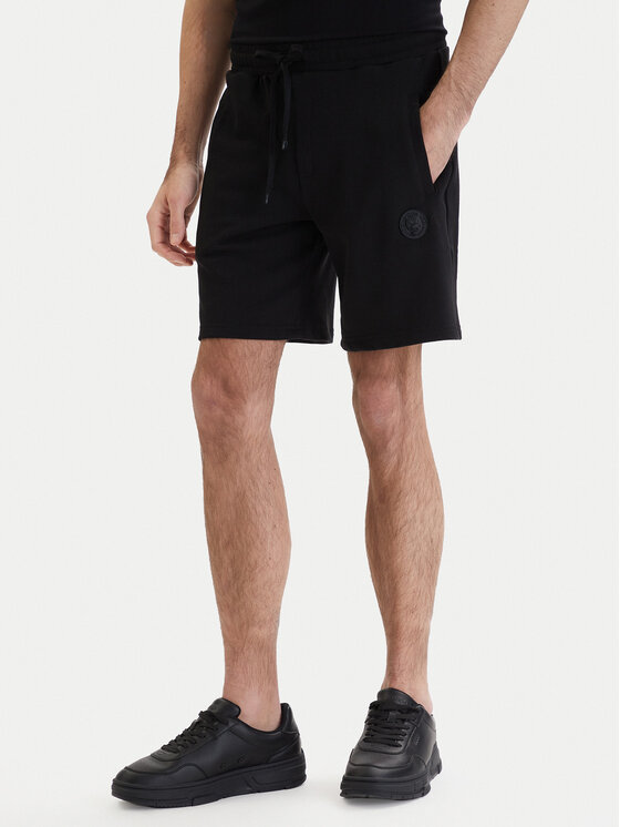 Plein Sport Plein Sport Sportske kratke hlače SAFC MJT2789 STE003N Crna Regular Fit