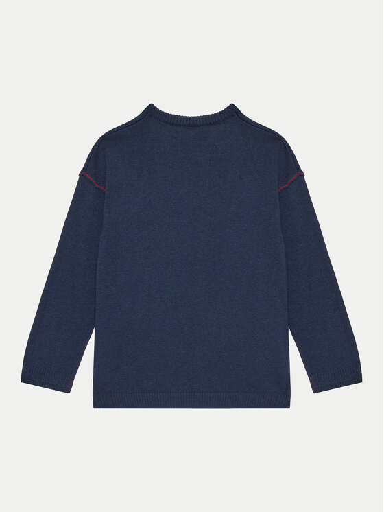 United Colors Of Benetton United Colors Of Benetton Sweter 1041H1025 Granatowy Regular Fit