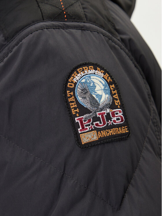 Parajumpers Parajumpers Dūnu jaka Harraskeet 25WMPMPUHF03 Melns Regular Fit