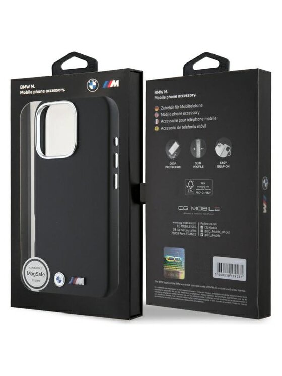 BMW Motorsport BMW Motorsport Etui na telefon M Smooth Full Wrapped Metal Czarny