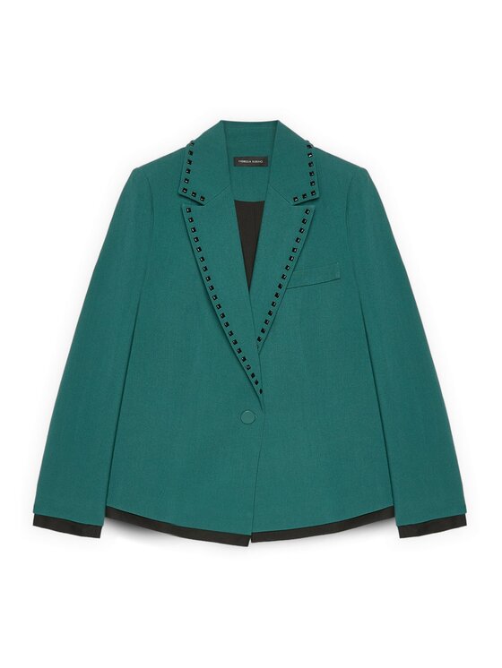 Fiorella Rubino Fiorella Rubino Giacca di transizione Q550T000235N024 Turchese Regular Fit