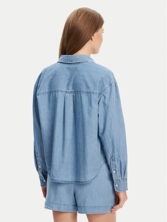 United Colors Of Benetton United Colors Of Benetton Koszula jeansowa 5DHJDQ07U Granatowy Regular Fit