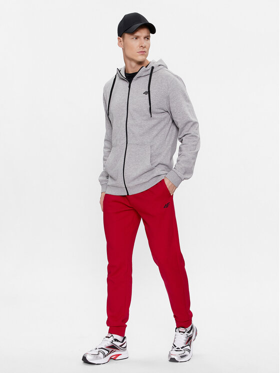 4F 4F Долнище анцуг 4FAW23TTROM452 Червен Regular Fit