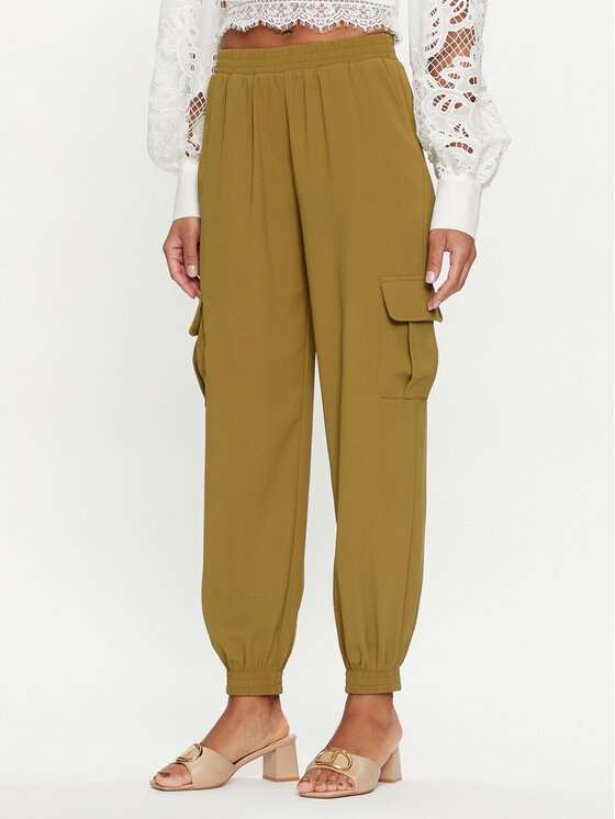 Silvian Heach Cargo nohavice GPP24421PA Kaki Regular Fit