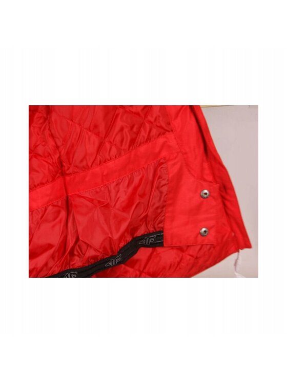 4F 4F Kurtka zimowa H4Z19-KUDN001-62S Czerwony Standard Fit