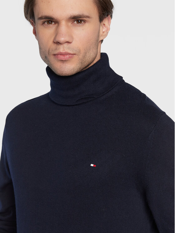 Tommy Hilfiger Tommy Hilfiger Rolák Pima MW0MW28048 Tmavomodrá Regular Fit