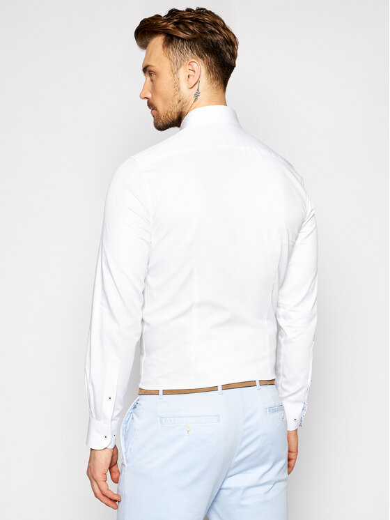 Tommy Hilfiger Tailored Tommy Hilfiger Tailored Hemd Solid MW0MW16489 Weiß Slim Fit