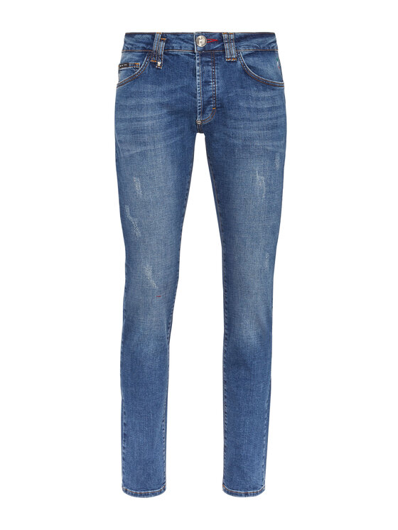 PHILIPP PLEIN PHILIPP PLEIN Jeansy 2015 Niebieski Straight Leg