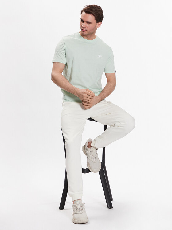 Alpha Industries Alpha Industries T-Shirt Basic T Small Logo 188505 Zielony Regular Fit