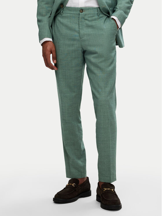 Selected Homme Selected Homme Společenské kalhoty 16087871 Zelená Slim Fit