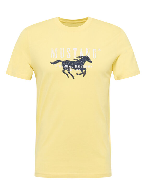 Mustang Mustang T-Shirt Style Austin Żółty Regular Fit
