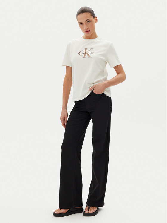 Calvin Klein Jeans Calvin Klein Jeans Póló LV047B865G Fehér Relaxed Fit