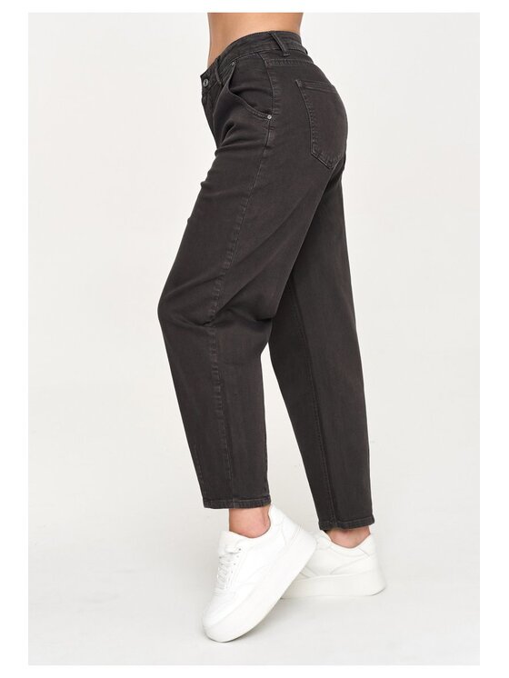 Makadamia Makadamia Jeansy C31 Szary Baggy Fit