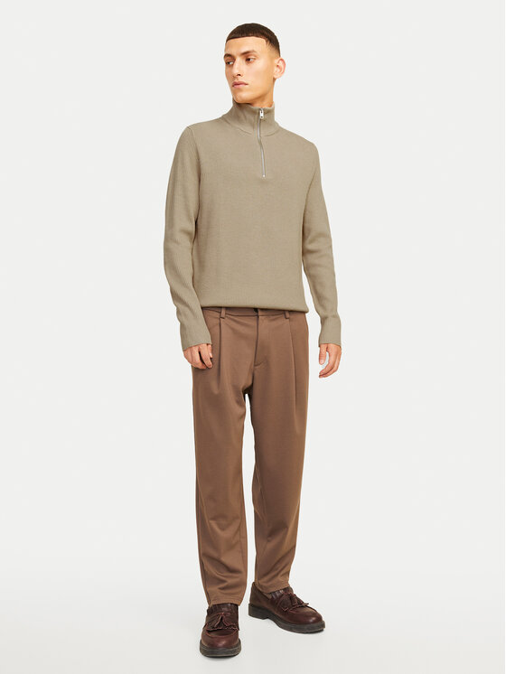 Jack & Jones Jack & Jones Sweter Perfect 12257773 Beżowy Regular Fit