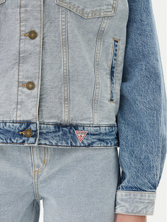 Guess Jeans Guess Jeans Τζιν μπουφάν W5YN56 D5M56 Μπλε Regular Fit