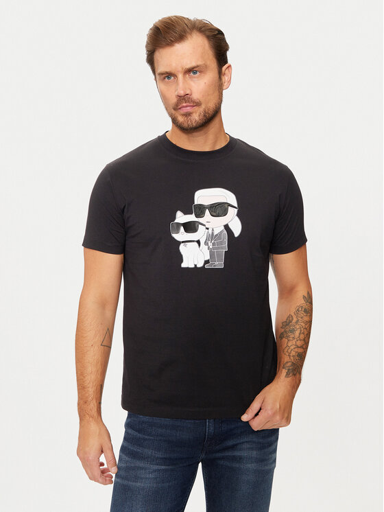 KARL LAGERFELD T-shirt 755061 544241 Crna Regular Fit