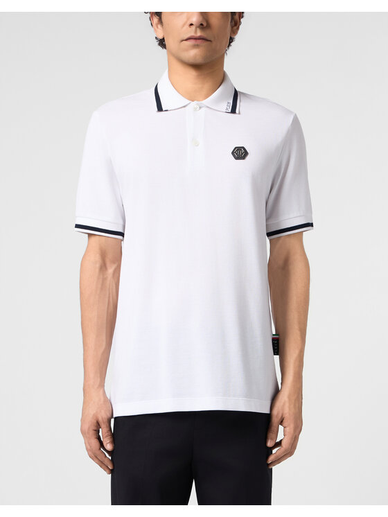 PHILIPP PLEIN PHILIPP PLEIN Polo 31372 Bianco Slim Fit