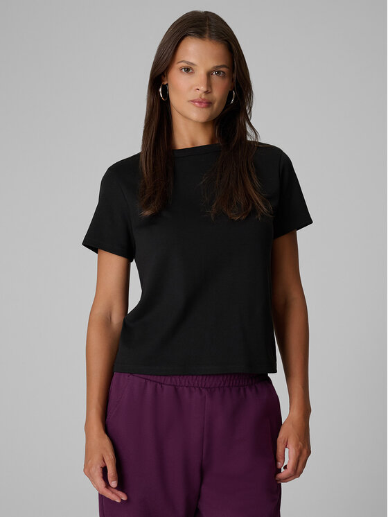 4F 4F T-Shirt BASIC+ Czarny Regular Fit