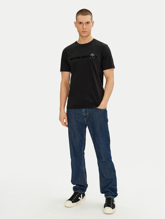 Moose Knuckles Moose Knuckles T-shirt Conway M15MT760 Crna Regular Fit
