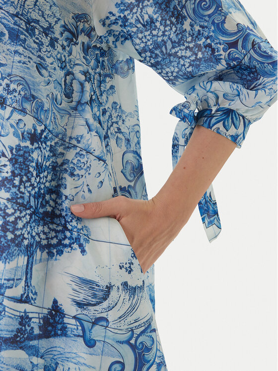 BOSS Boss Letné šaty Difloru 50454550 Modrá Oversize
