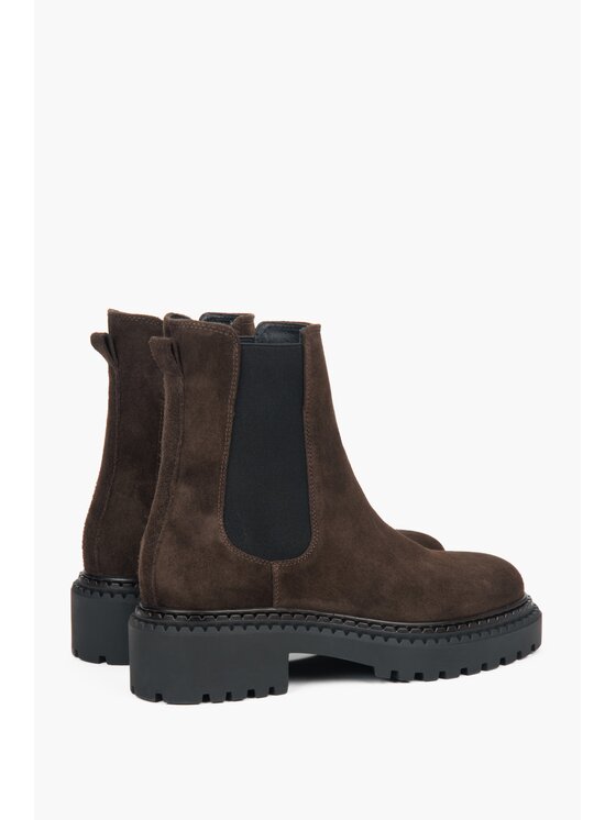 Estro Estro Μποτάκια με λάστιχο ER00118128 Καφέ