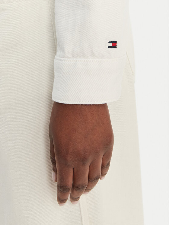 Tommy Hilfiger Tommy Hilfiger Geacă de blugi Lady WW0WW48591 Alb Regular Fit
