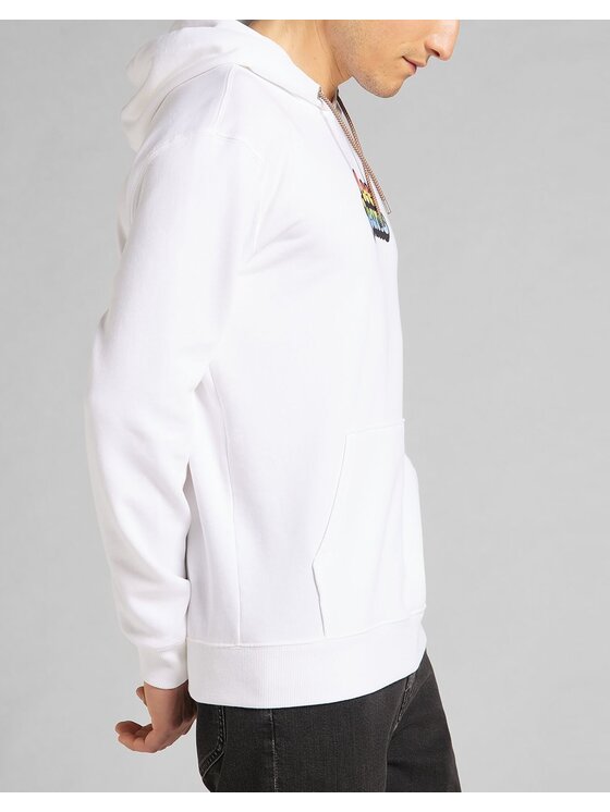 Lee Lee Bluza PRIDE HOODIE Biały Regular Fit