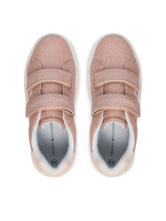 Tommy Hilfiger Tommy Hilfiger Αθλητικά Flag Low Cut Velcro T1A9-34232-0745 S Ροζ