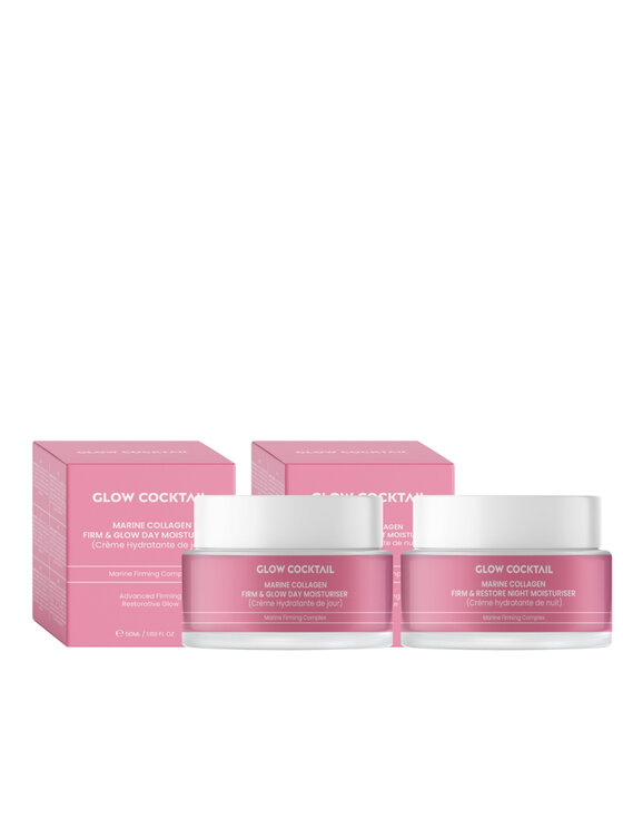 Glow Cocktail Glow Cocktail Zestaw Firm & Glow + Firm & Restore: krem na dzień 50 ml + krem na noc 50 ml Krem do twarzy