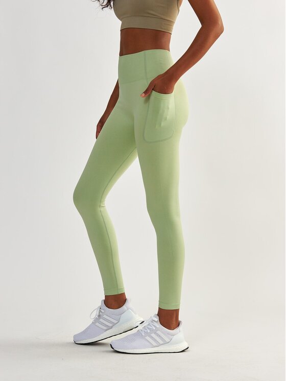 BeShaped BeShaped Legginsy z Kieszeniami Lift Me Up Zielony Shaping Fit