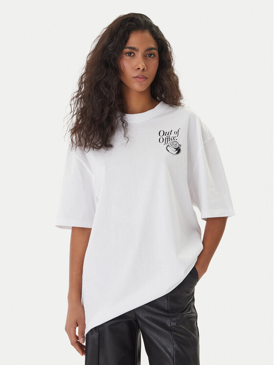 HUGO HUGO Tričko 50560772 Biela Oversize